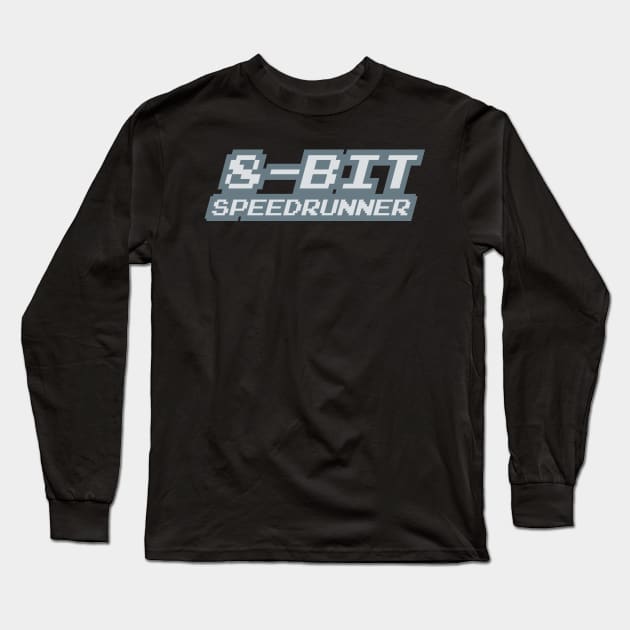 8-Bit Speedrunner Long Sleeve T-Shirt by PCB1981